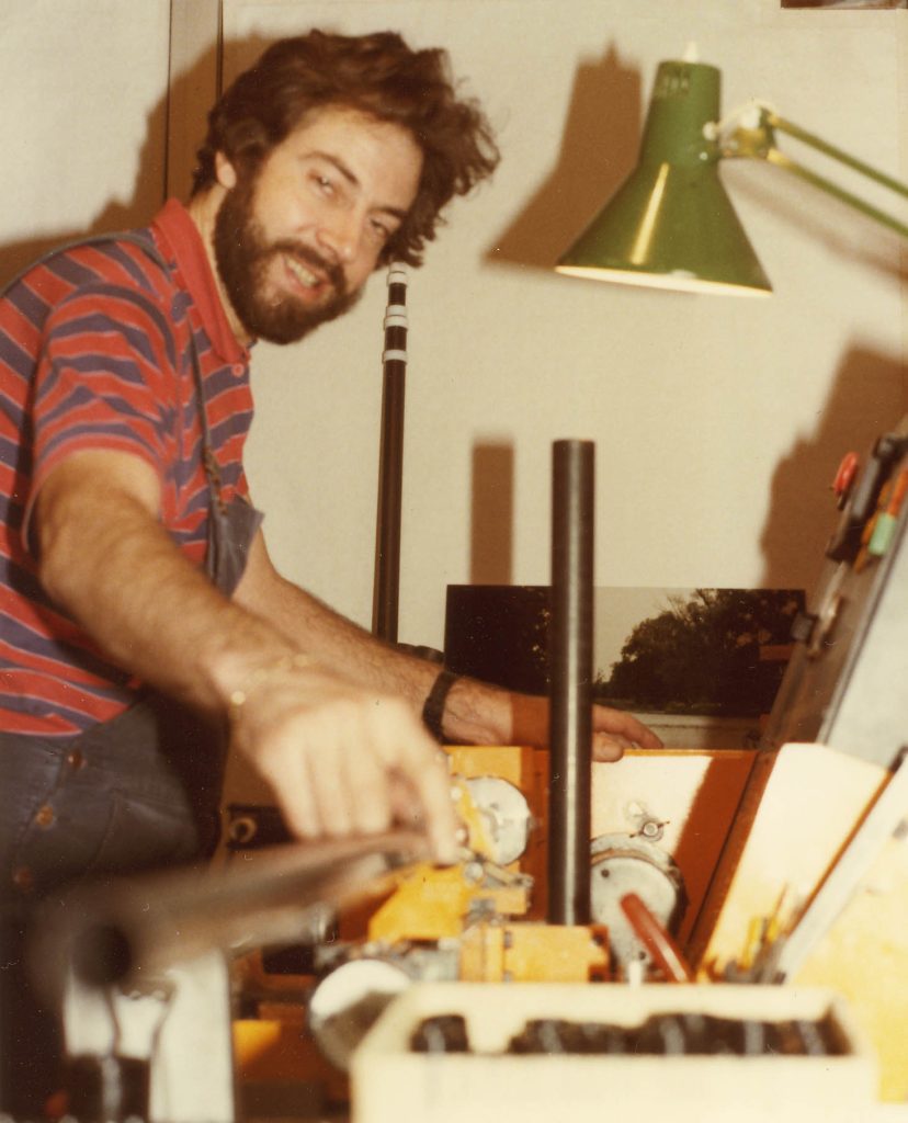 Photo de Stéphane Van Den Bergh créateur de la première boompole en fibre de carbone en 1984