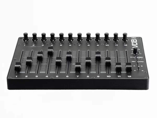 VDB FINGER CONTROL SURFACE 12 Slim Black fader knob front side angled view