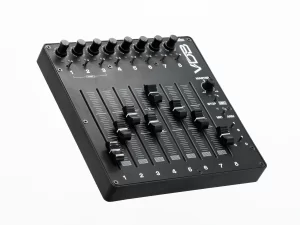VDB FINGER CONTROL SURFACE 8 Slim Black fader knob top angled view