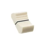 VDB AUDIO FCS FADER KNOB, LARGE VERSION, OFF-WHITE angled view