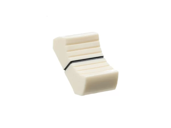 VDB AUDIO FCS FADER KNOB, LARGE VERSION, OFF-WHITE angled view