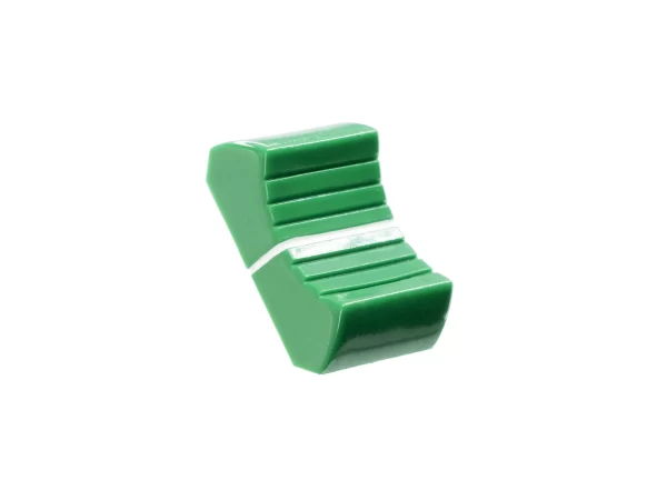 VDB AUDIO FCS FADER KNOB, LARGE VERSION, GREEN angled view