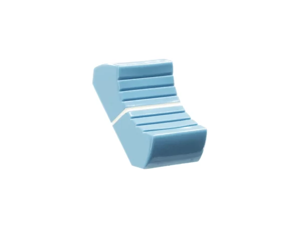 VDB AUDIO FCS FADER KNOB, LARGE VERSION, LIGHT BLUE angled view