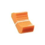 VDB AUDIO FCS FADER KNOB, LARGE VERSION, ORANGE angled view