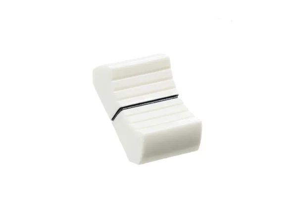VDB AUDIO FCS FADER KNOB, LARGE VERSION, WHITE angled view