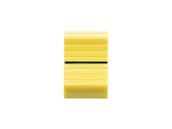VDB AUDIO FCS FADER KNOB, LARGE VERSION, YELLOW face view