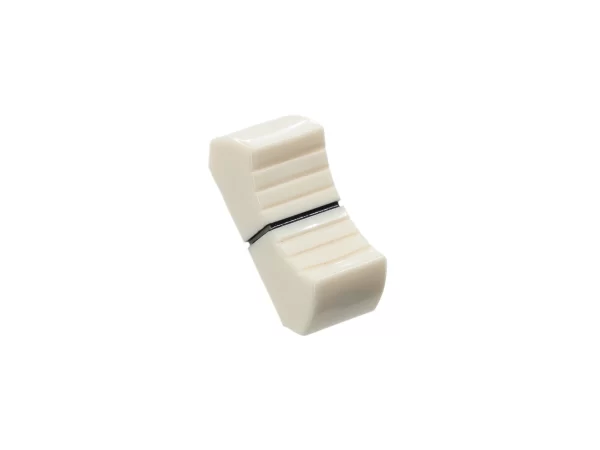 VDB AUDIO FCS FADER KNOB, THIN VERSION, OFF-WHITE angled view