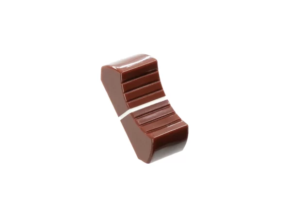 VDB AUDIO FCS FADER KNOB, THIN VERSION, BROWN angled view