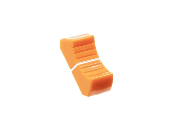 VDB AUDIO FCS FADER KNOB, THIN VERSION, ORANGE angled view