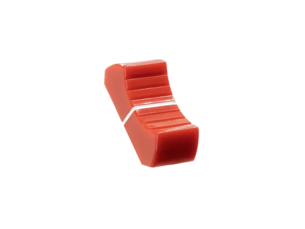 VDB AUDIO FCS FADER KNOB, THIN VERSION, RED angled view