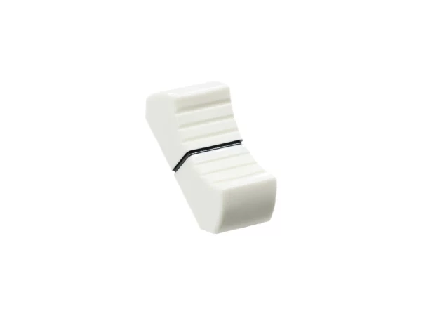 VDB AUDIO FCS FADER KNOB, THIN VERSION, WHITE angled view
