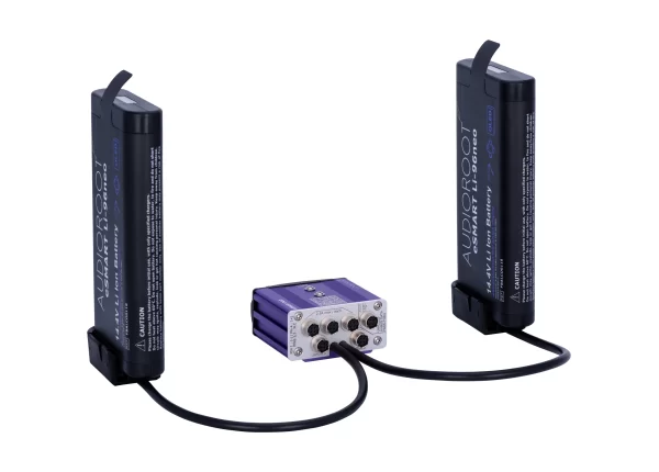 AUDIOROOT ESMART-DUO Back View With 2 batteries