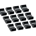 VDB AUDIO FCS FADER KNOB BLACK KIT de 12 CAPUCHONS LARGES vu de côté
